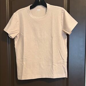 Uniqlo Light Peach Crew Neck Cotton Tee l Large